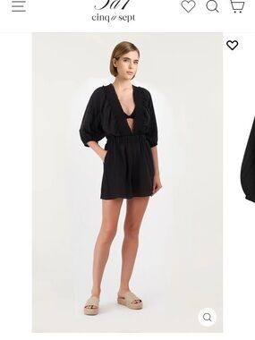 cinq a sept Black Swim Cover-Up Theodore dress size M